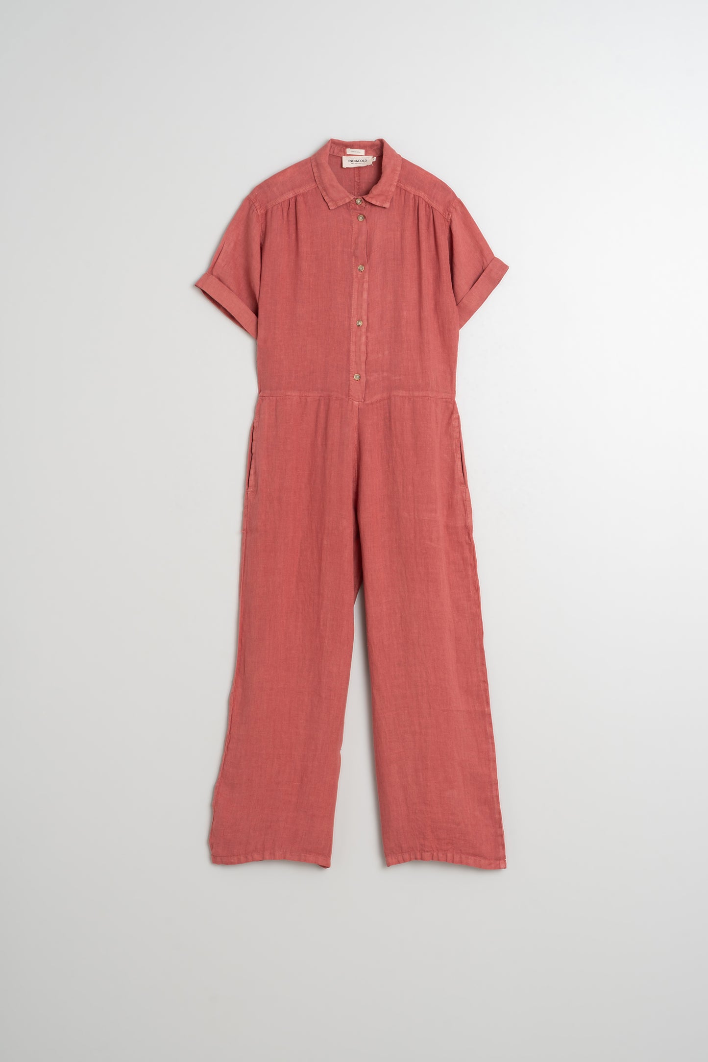 LINEN SHIRT JUMPSUIT