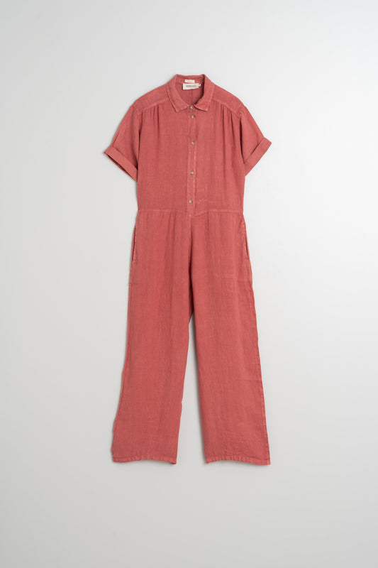 LINEN SHIRT JUMPSUIT