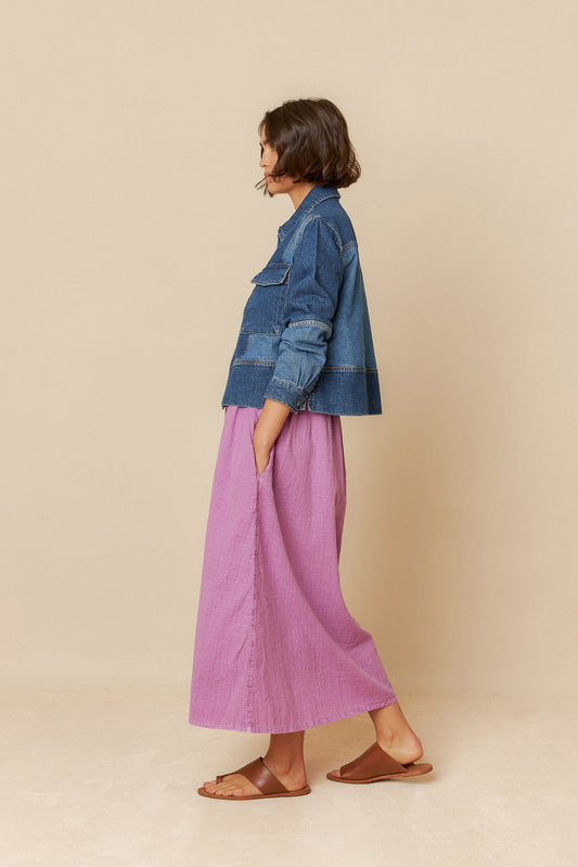 BICOLOR PATCH JACKET