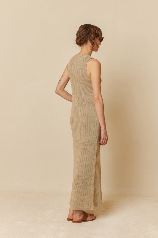 RIBBED KNIT DRESS