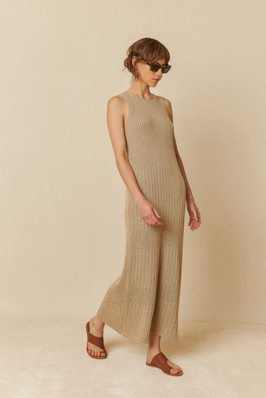 RIBBED KNIT DRESS
