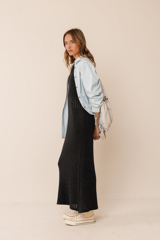RIBBED KNIT DRESS