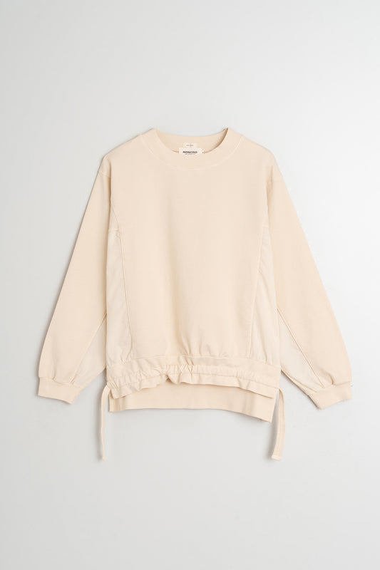 COTTON SWEATSHIRT WITH TIES