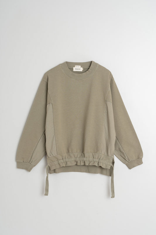 COTTON SWEATSHIRT WITH TIES