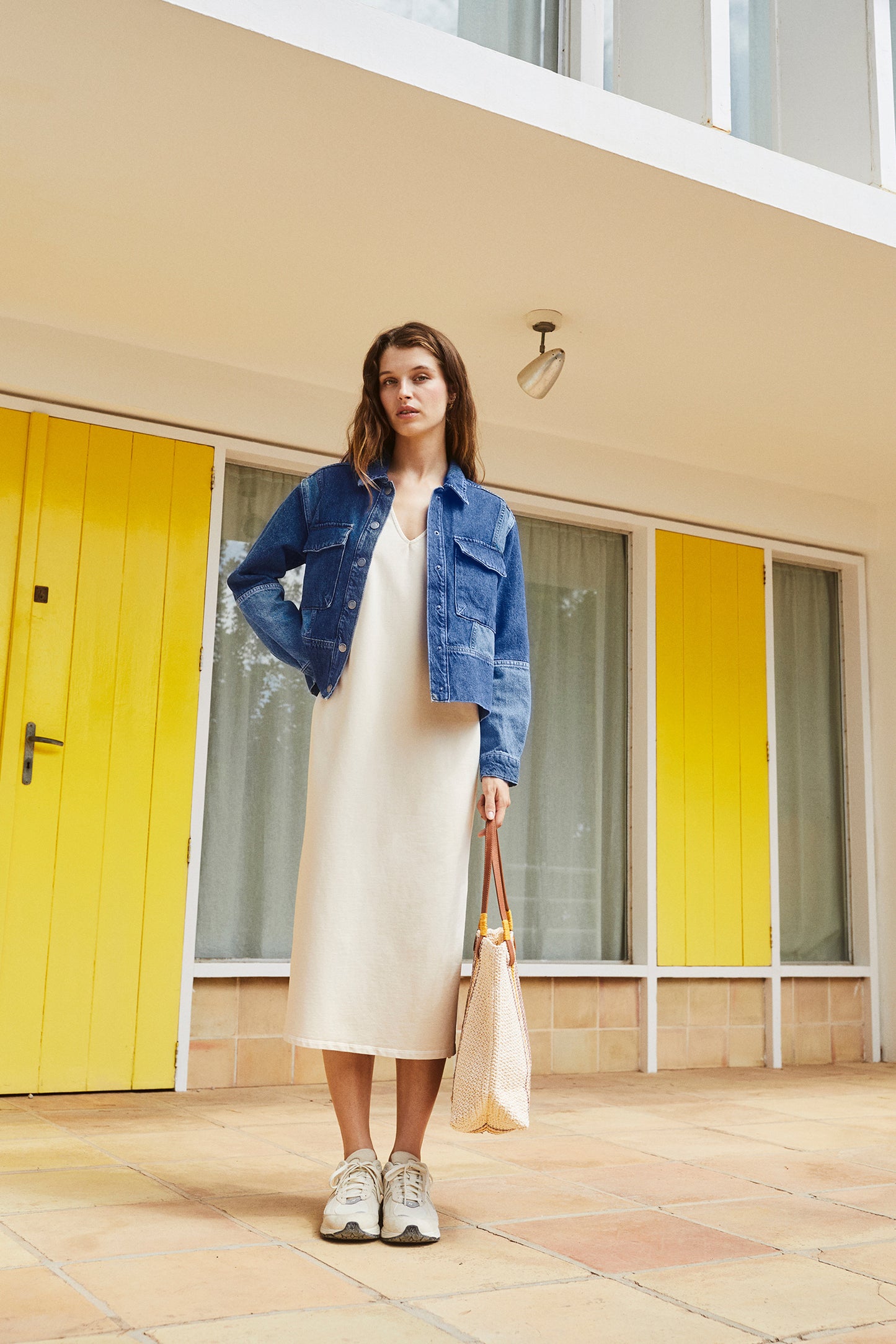 FLEECE DRESS WITH SLITS