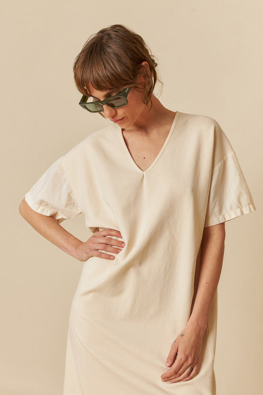 FLEECE DRESS WITH SLITS