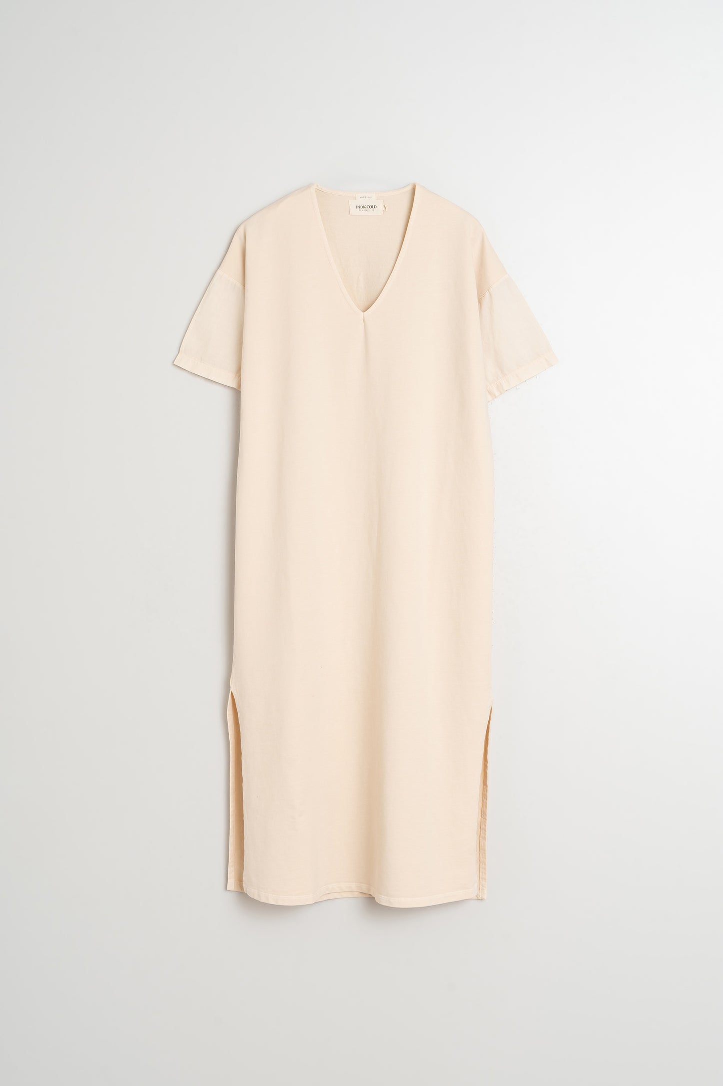 FLEECE DRESS WITH SLITS