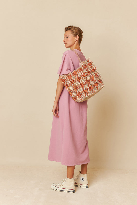 FLEECE DRESS WITH SLITS