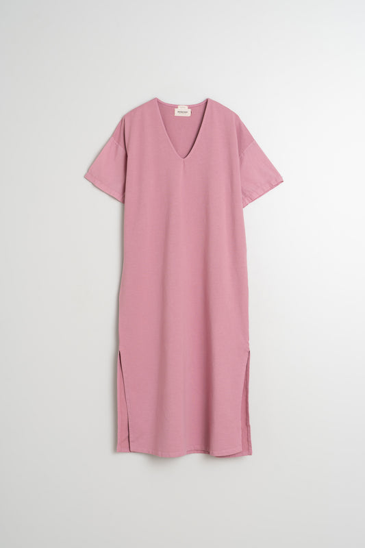 FLEECE DRESS WITH SLITS
