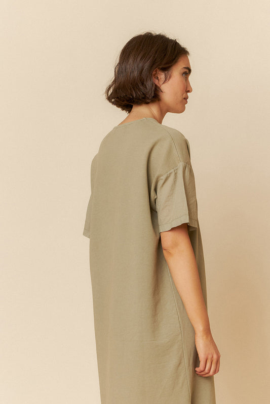 FLEECE DRESS WITH SLITS