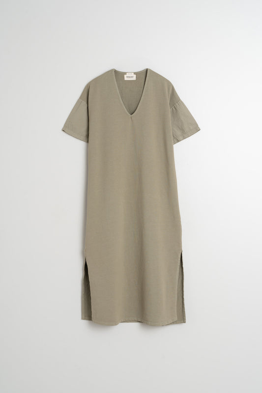 FLEECE DRESS WITH SLITS
