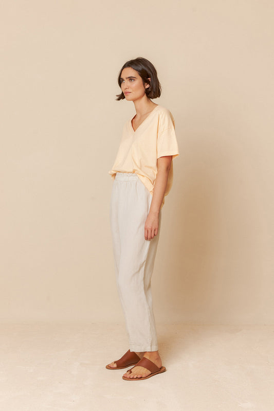 V-NECK COTTON T- SHIRT