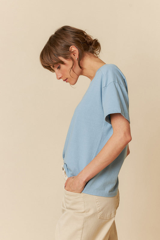 V-NECK COTTON T- SHIRT