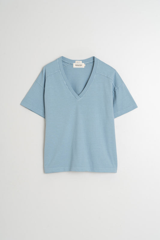 V-NECK COTTON T- SHIRT