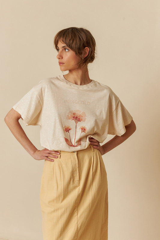 COTTON FLORAL T-SHIRT