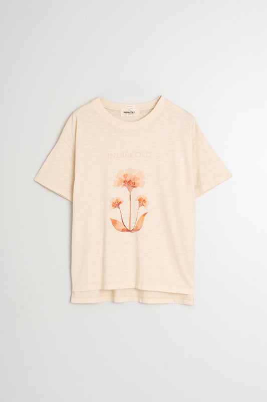 COTTON FLORAL T-SHIRT