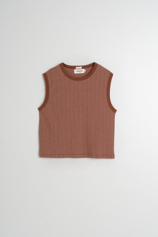RIBBED KNIT T-SHIRT