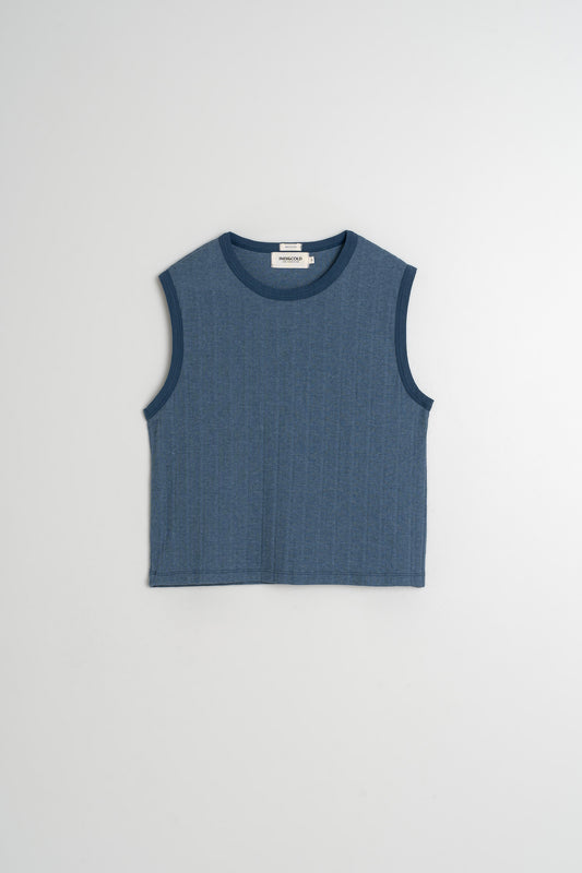 RIBBED KNIT T-SHIRT