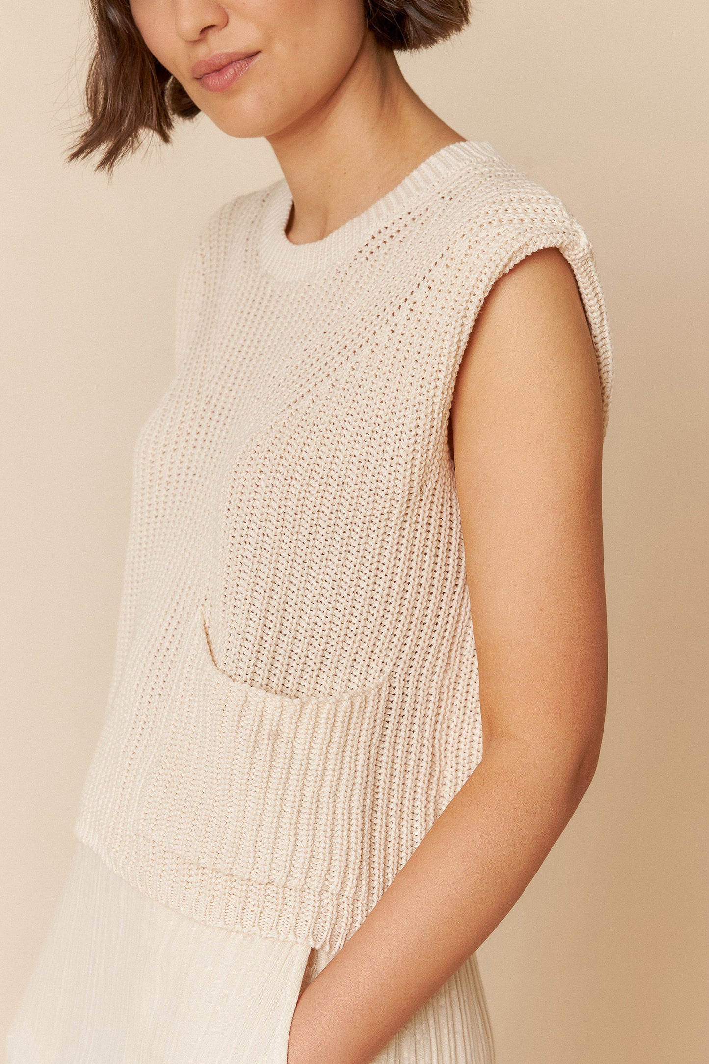 ENGLISH RIB KNIT VEST