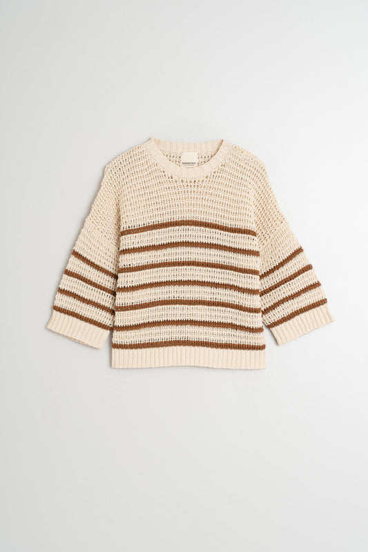 BICOLOR STRIPES SWEATER