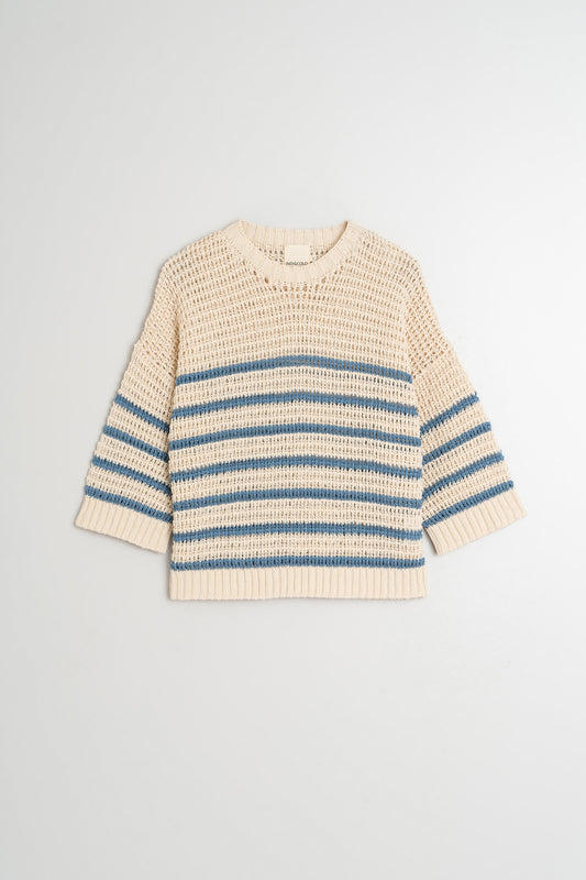 BICOLOR STRIPES SWEATER