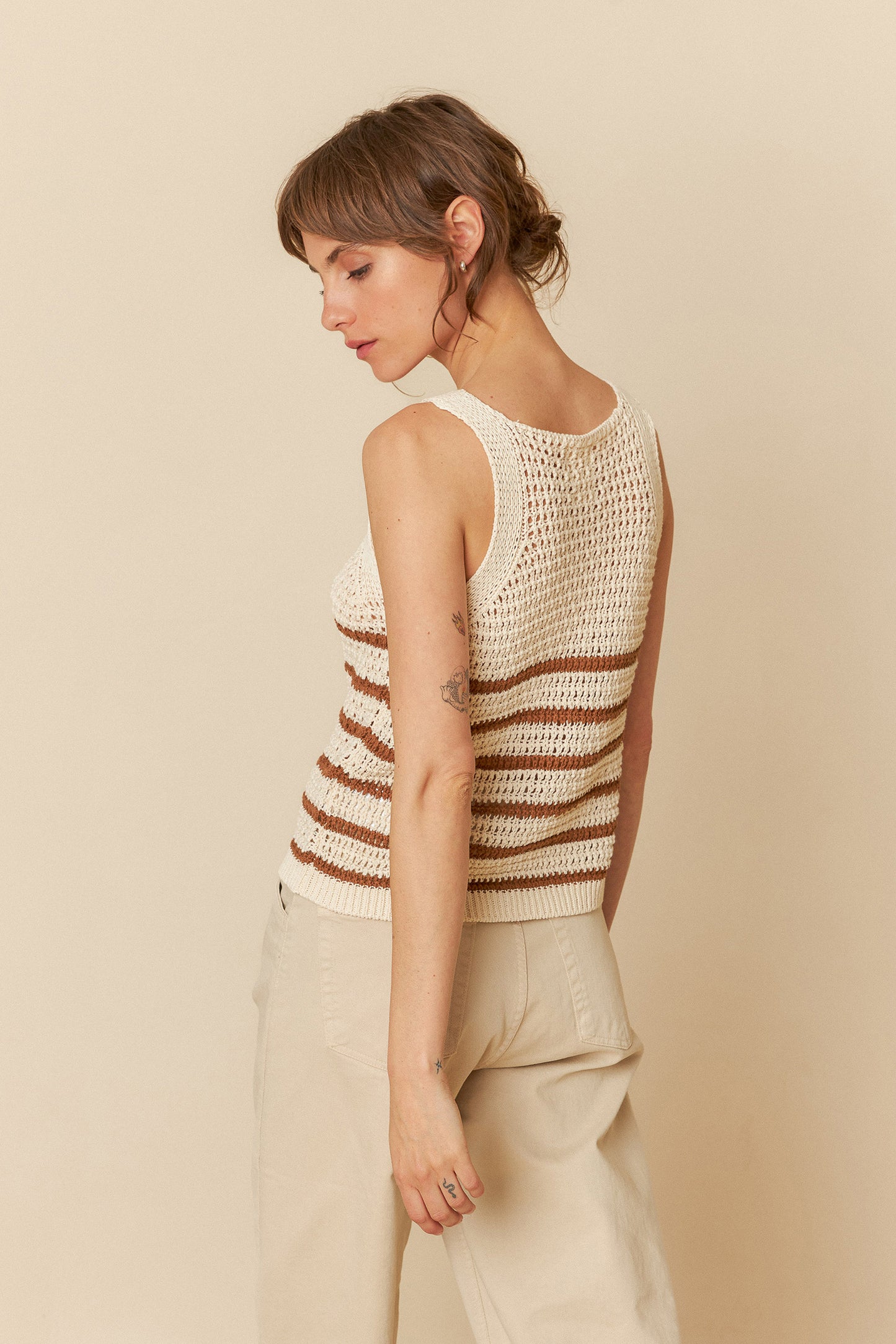 [CL] STRIPES KNIT T-SHIRT