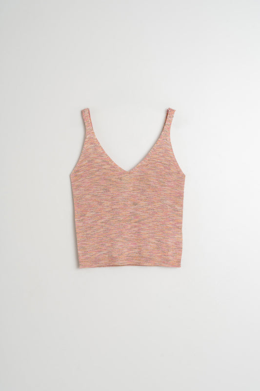 MELANGE KNIT T-SHIRT