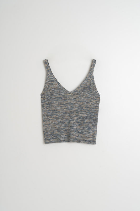 MELANGE KNIT T-SHIRT