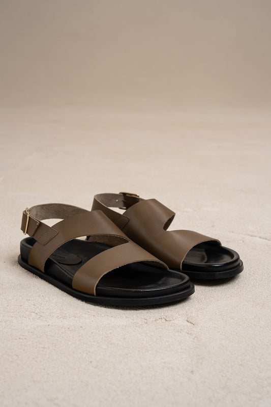 BUCKLE FLAT SANDALS