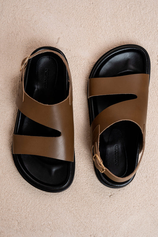 BUCKLE FLAT SANDALS