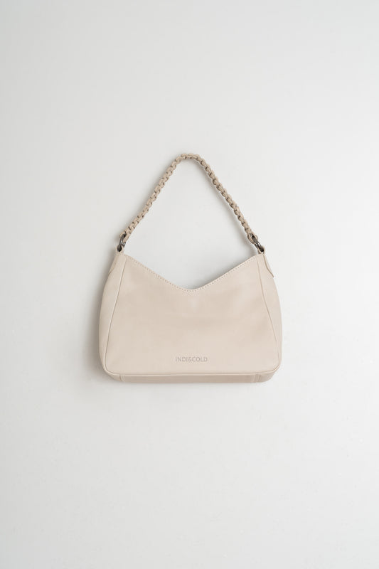 [CL] LEATHER BAG WITH BRAIDED HANDLE