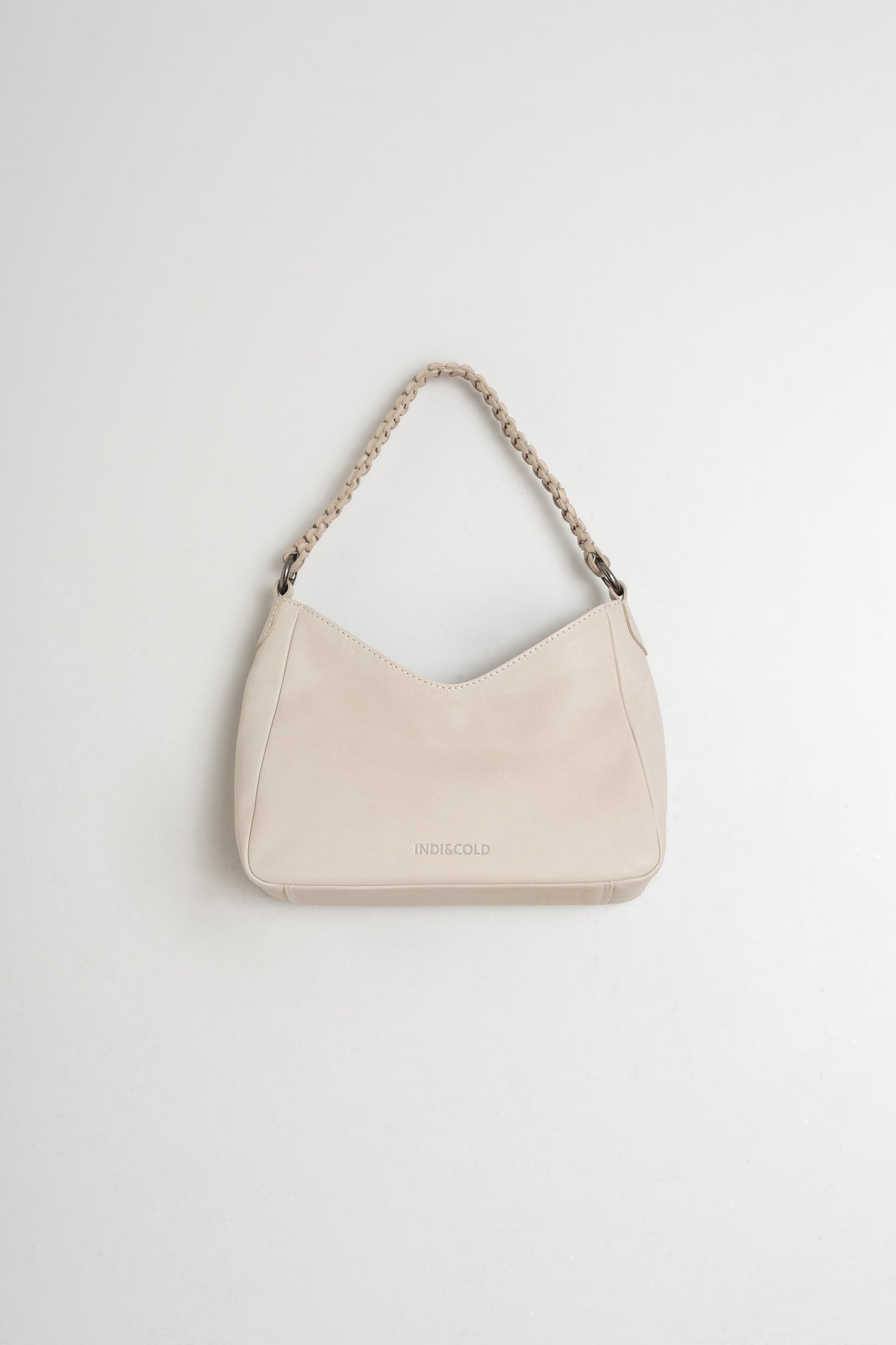 LEATHER BAG WITH BRAIDED HANDLE