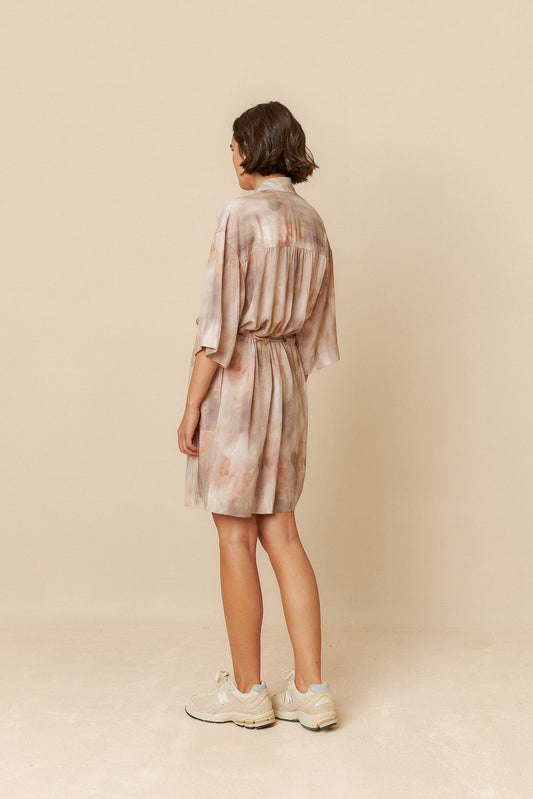 WATERCOLOR PRINT DRESS