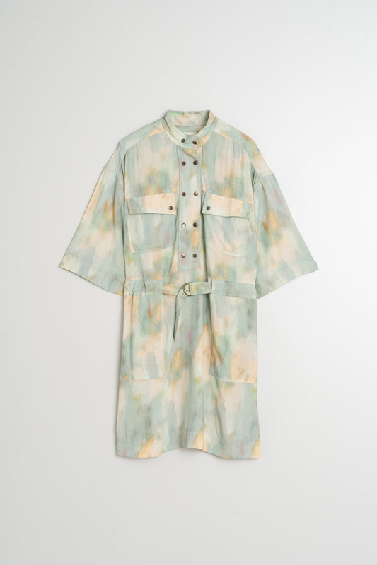 WATERCOLOR PRINT DRESS
