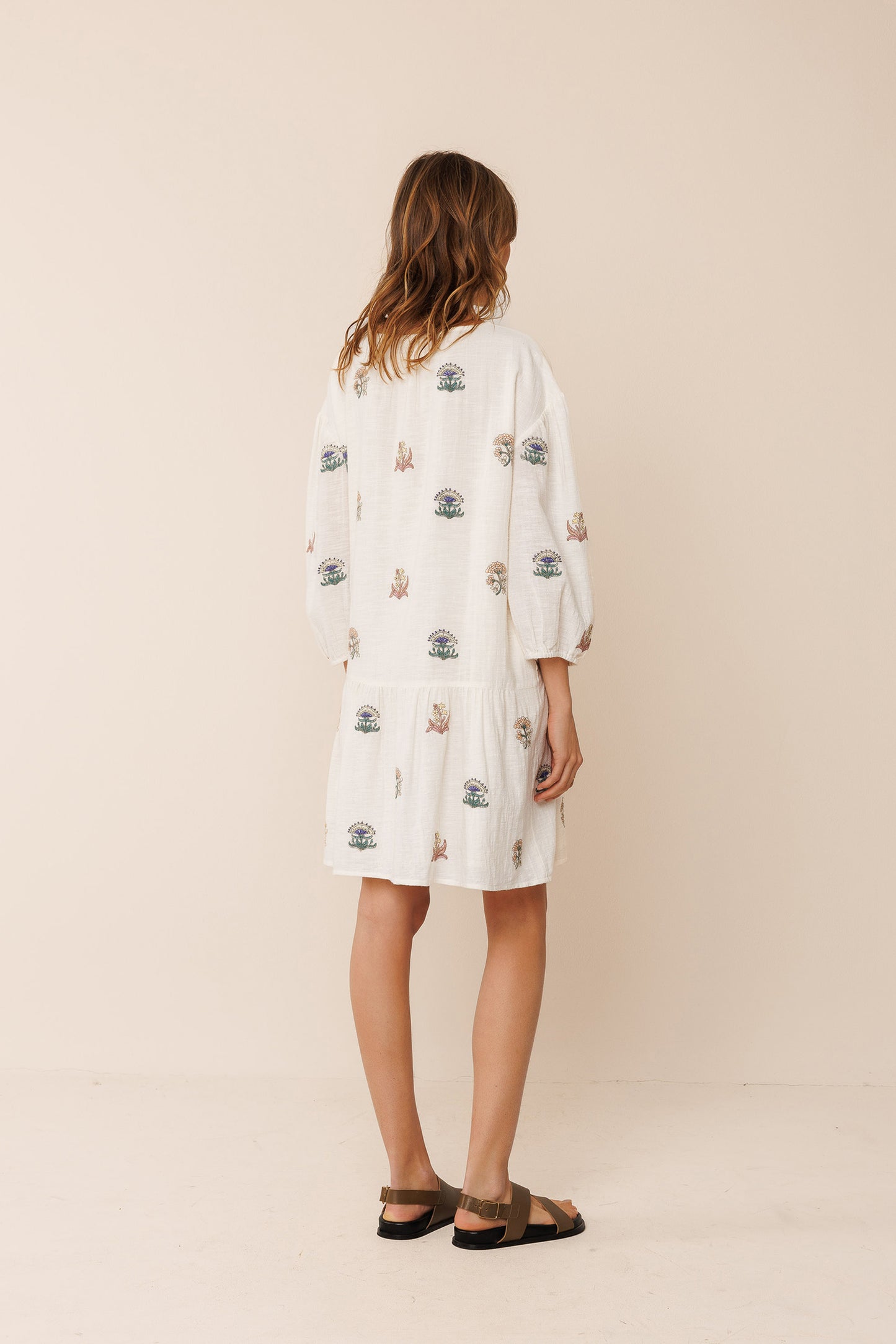 MULTI-COLOR EMBROIDERED DRESS