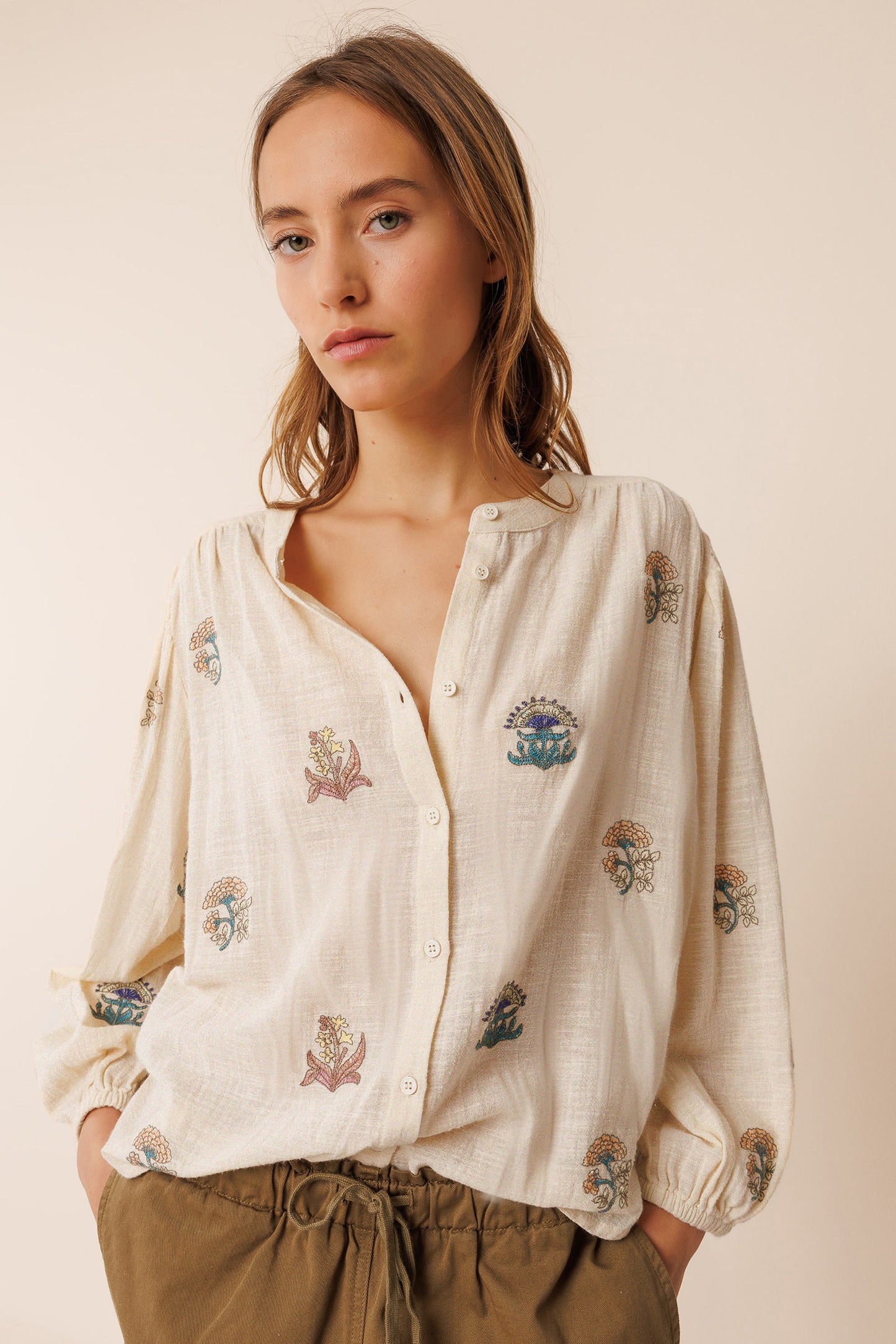 MULTI-COLOR EMBROIDERED SHIRT