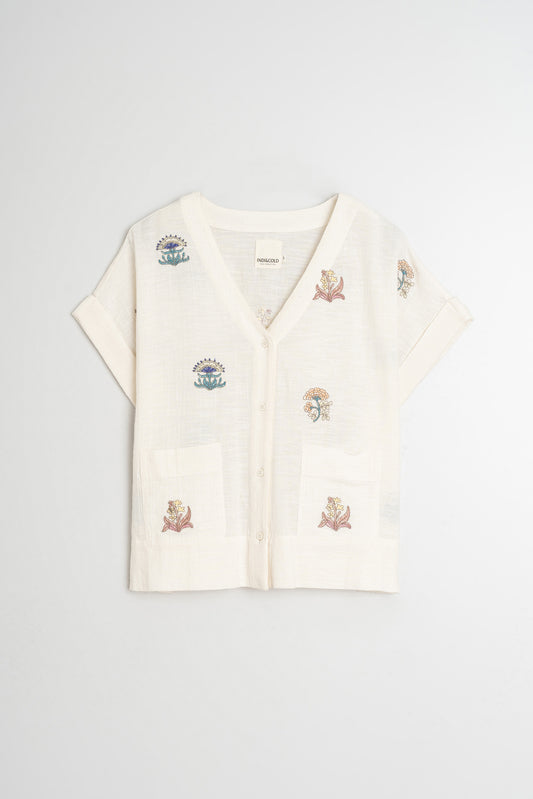 SHORT-SLEEVE EMBROIDERED SHIRT