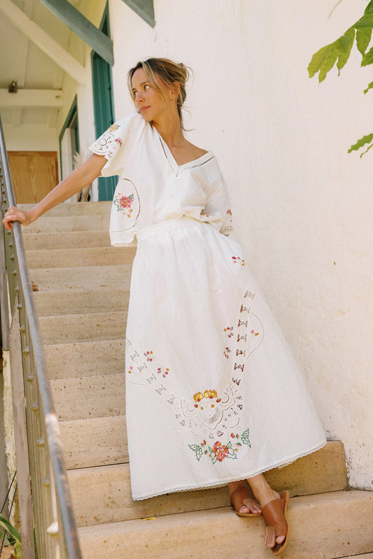 [CL] CROSS-STITCH SKIRT