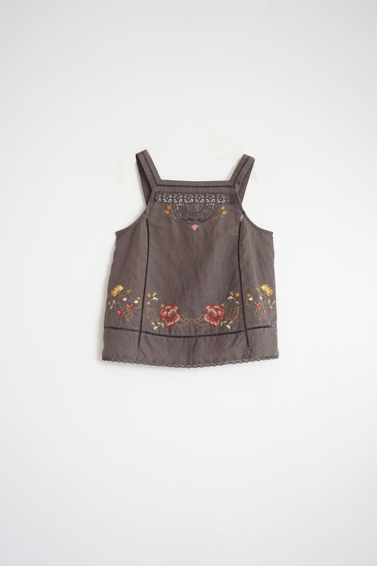 STRAPPY CROSS-STITCH BLOUSE