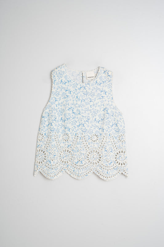 [CL] EMBROIDERED POPLIN TOP
