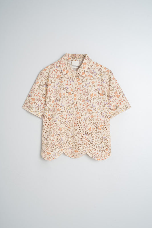 [CL] PRINTED POPLIN EMBROIDERED SHIRT