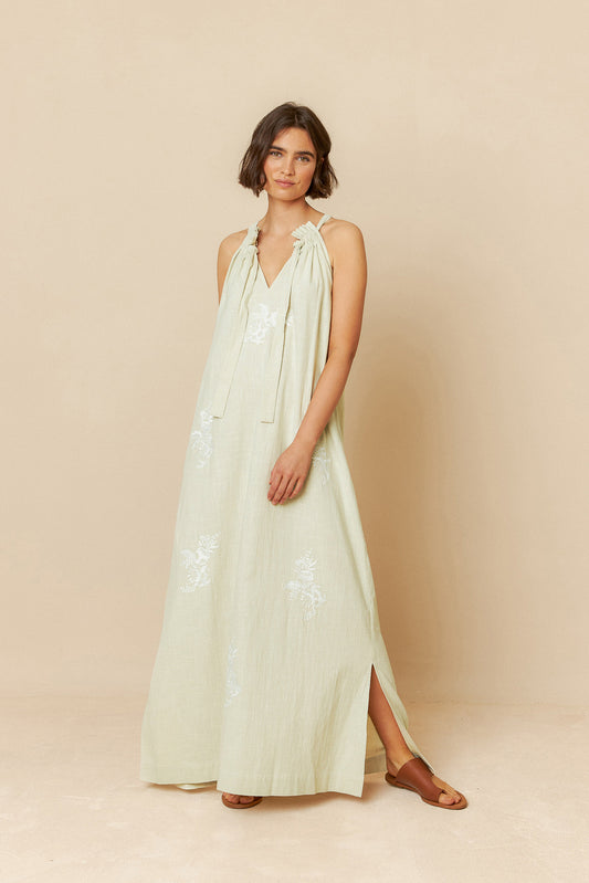 HALTER COLLAR DRESS