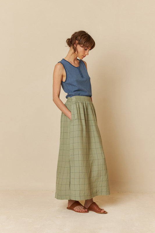 WINDOWPANE CHECK SKIRT