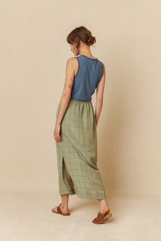 WINDOWPANE CHECK SKIRT