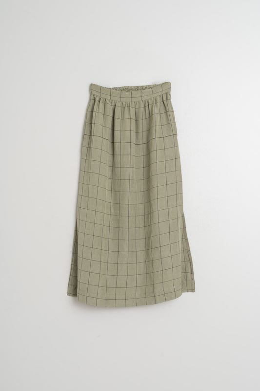 WINDOWPANE CHECK SKIRT