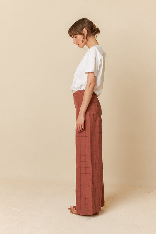 WINDOWPANE CHECK PANTS