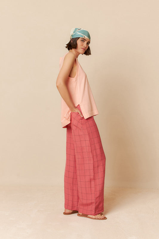 WINDOWPANE CHECK PANTS