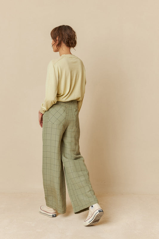 WINDOWPANE CHECK PANTS