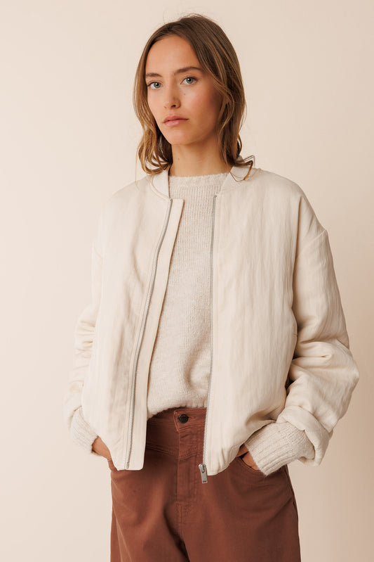 SATIN BOMBER JACKET