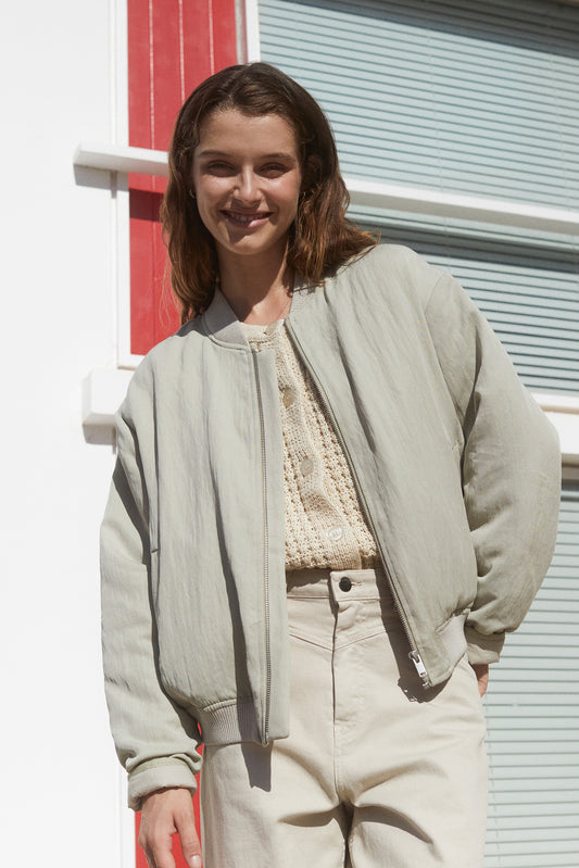 SATIN BOMBER JACKET